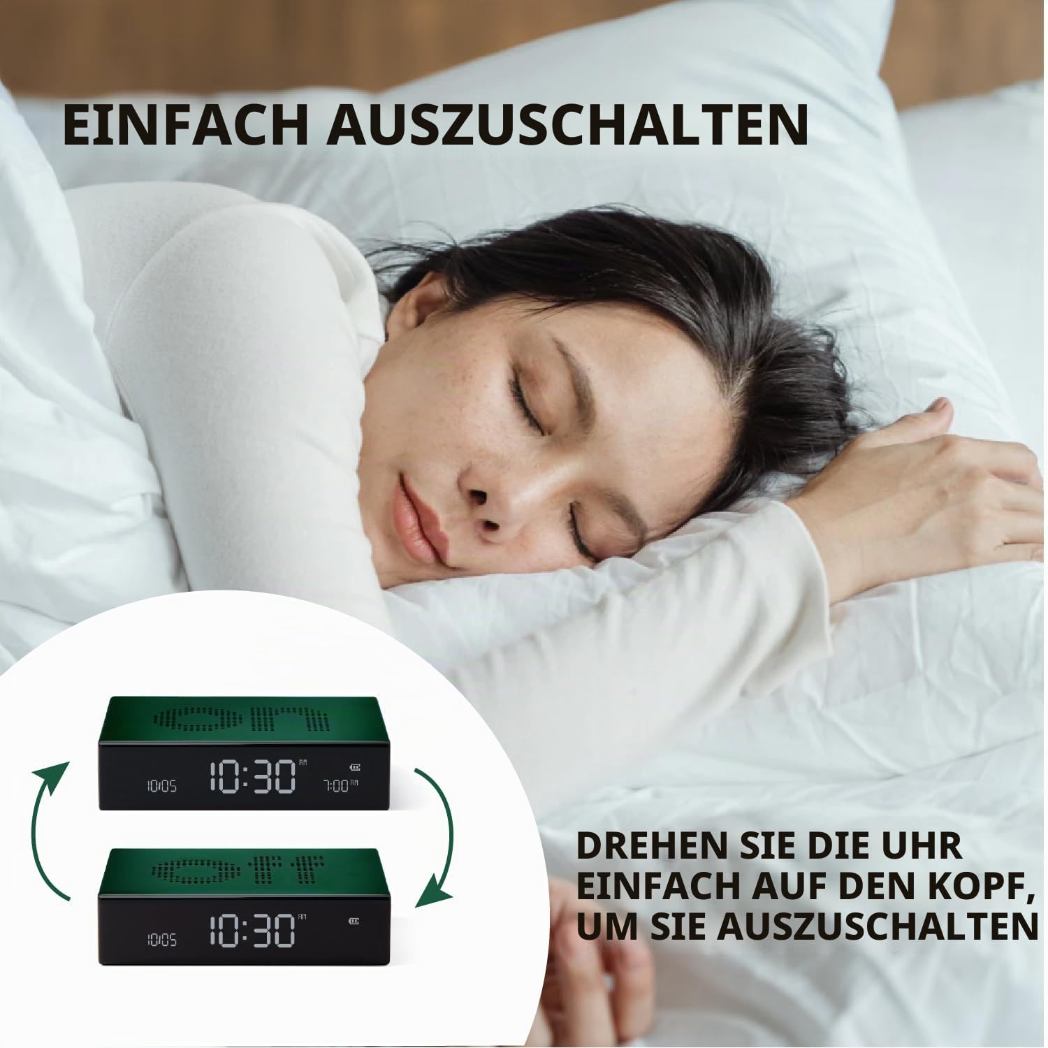 Lexon FLIP Premium LCD-Wecker (Hellblau)