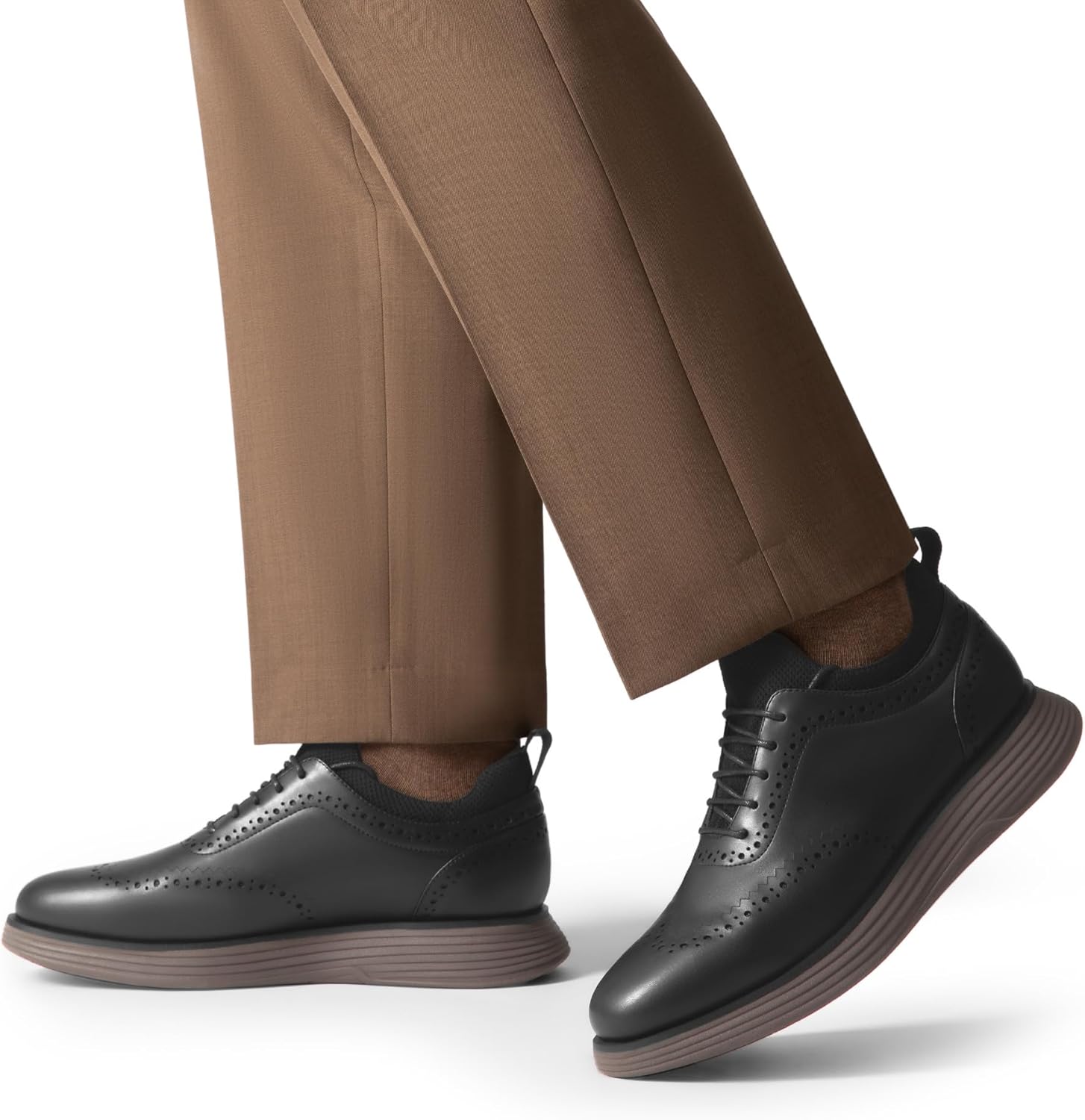 Bruno Marc Men's MaxFlex Dress Sneakers Oxfords Casual Wingtip Brogue Shoes - Image 2