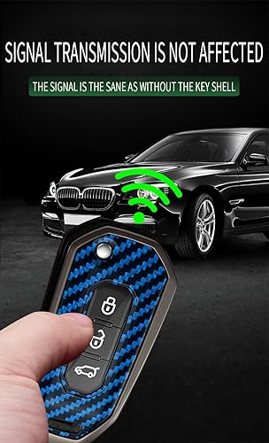 Miniatura 5 de ontto Funda plegable para llave de automóvil compatible con Ford Territory 2020-2023 EVAccesorios de titanio, protector de llave antiarañazos, funda