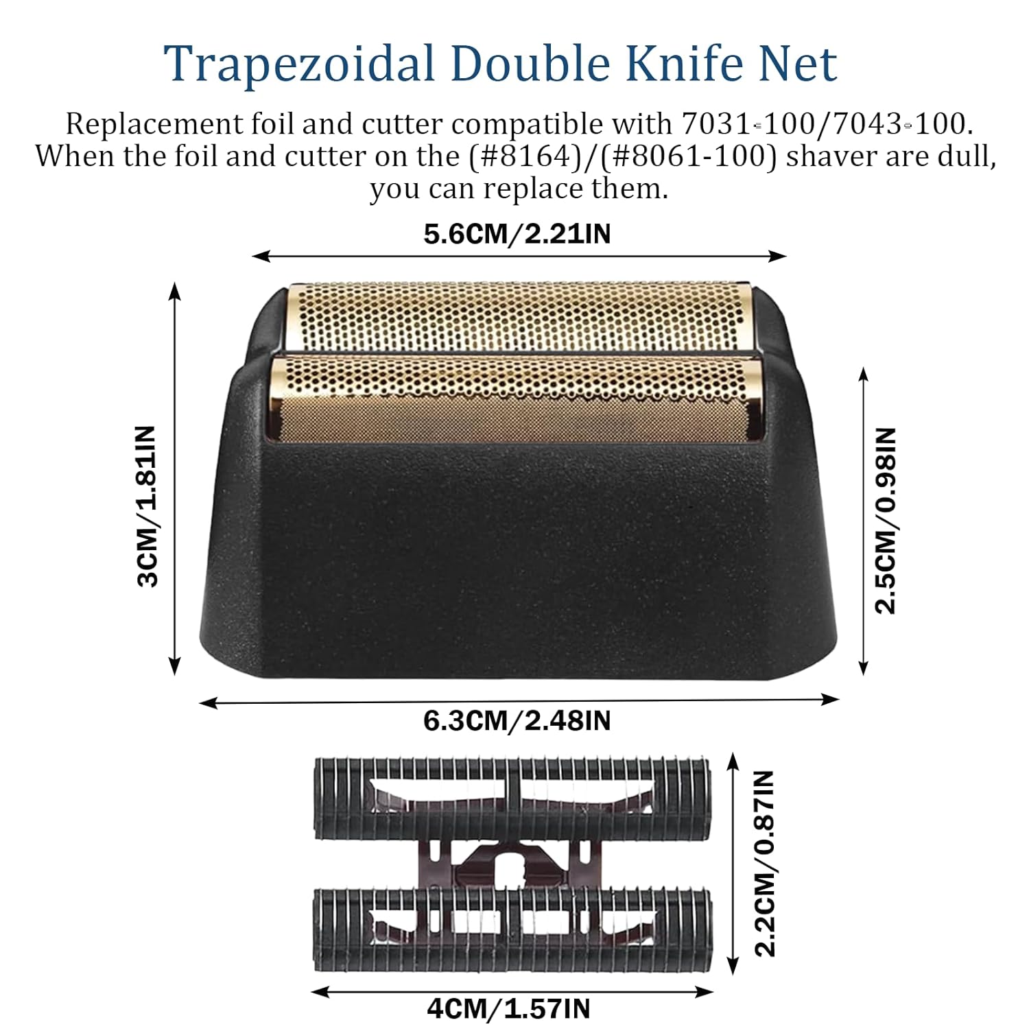 Finale Replacement Foil Compatible with wahl Professional 5 Star Series Shaver Replacement Foil Cutter Bar Assembly Model 7043 7031, Gold Super Close Shaving - Smooth & Durable, for Sensitive Skin - Image 4