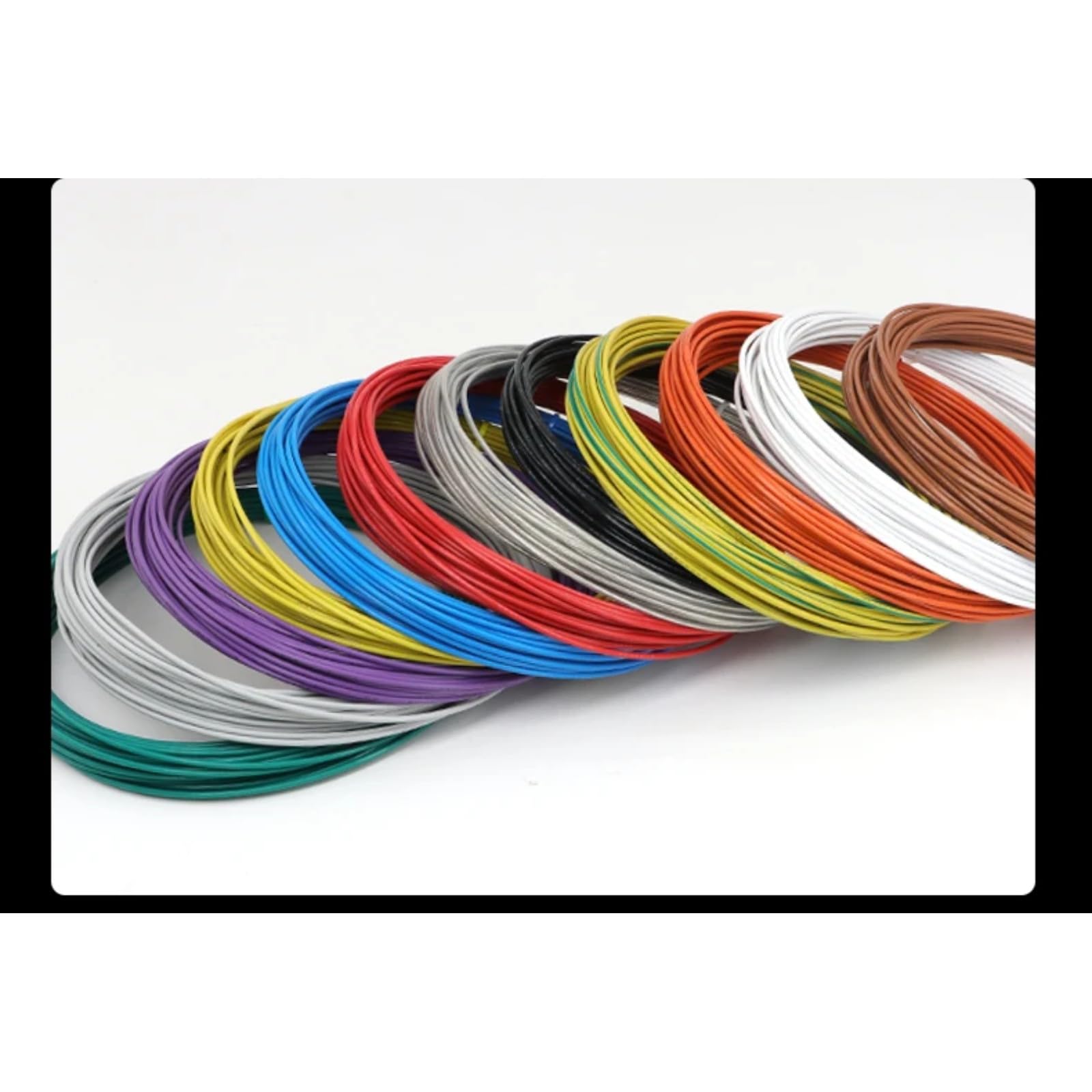 5M/10M UL1332 Wire 30/28/26-12/10 AWG Electron Cable(Green; 10 Meters; 22AWG)