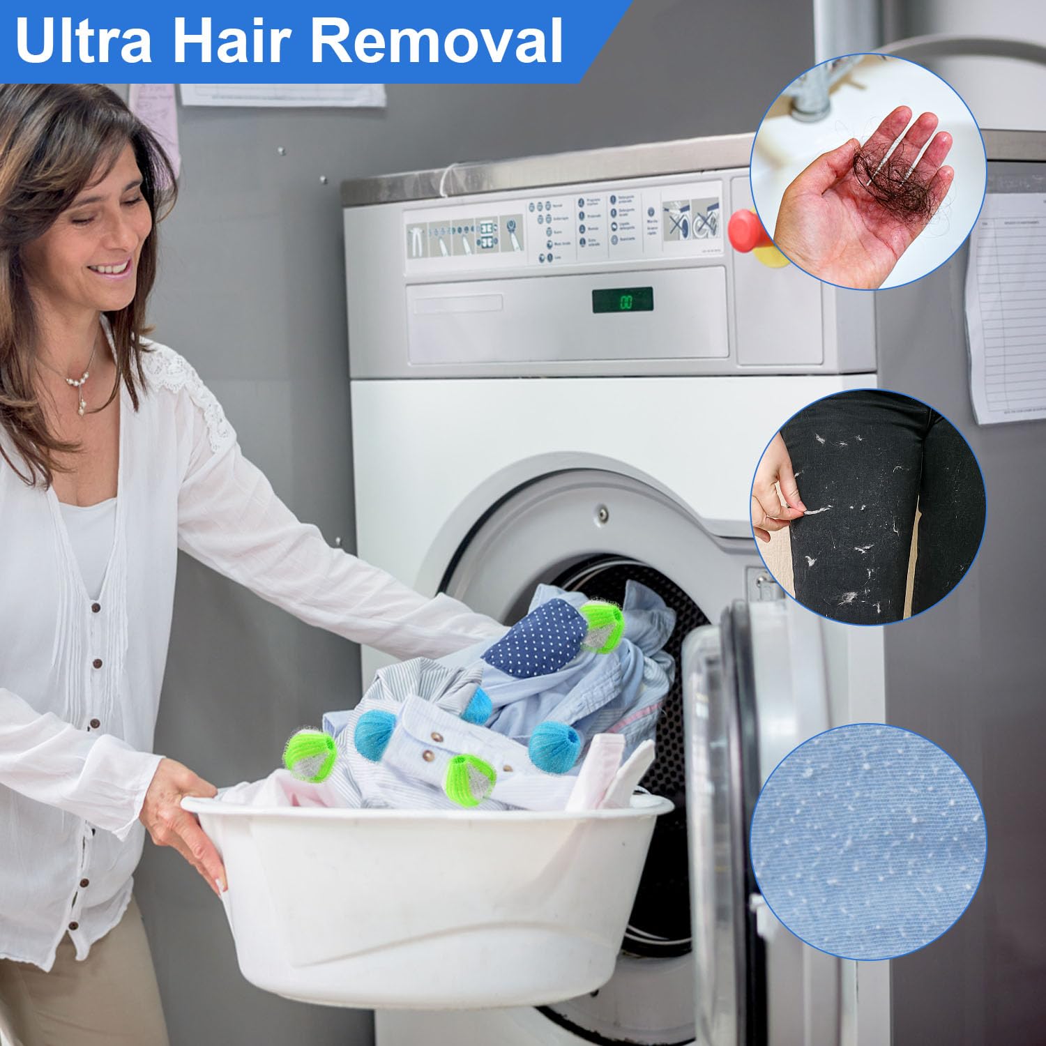16 Pièces Attrape Poils Machine A Laver Boule Anti Poils Machine A Laver Pour Le Nettoyage Des Vêtements Du Linge De Lit Et Des Poils D'animaux Anti Poil Machine à Laver Boule