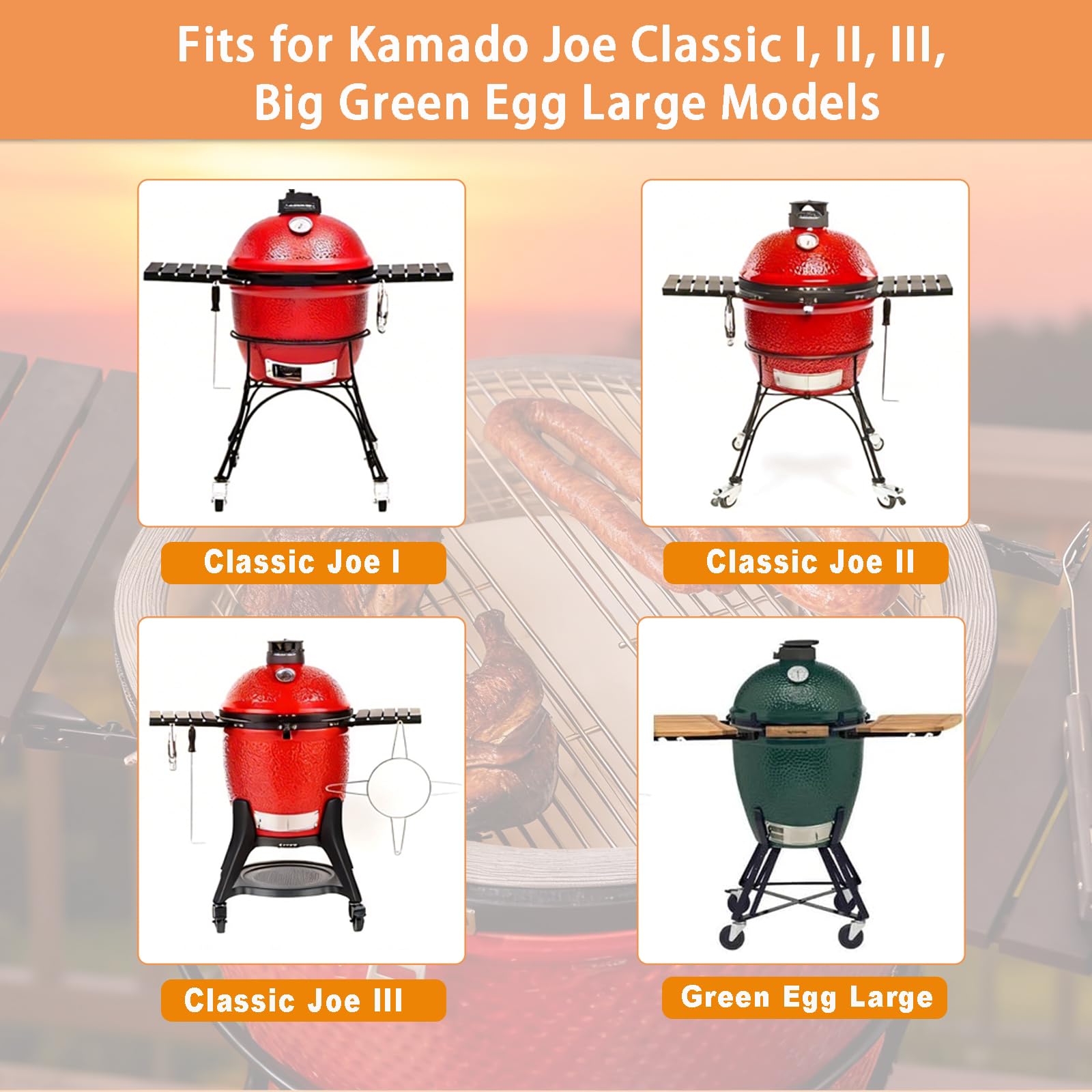 Kamado Joe Pizza Stone - 2-Pack Ceramic Heat Deflector -4