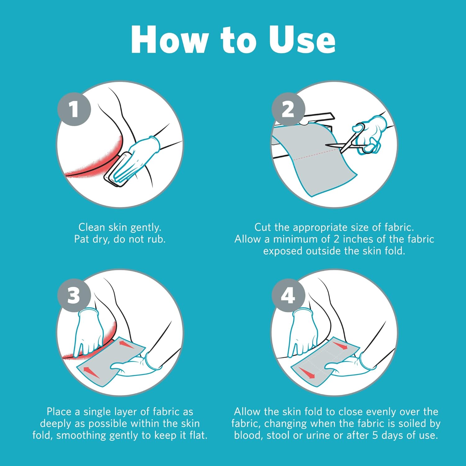 InterDry Moisture-Wicking Fabric with Silver – Manages Moisture & Friction in Skin Folds – 1 roll, 10" by 144"