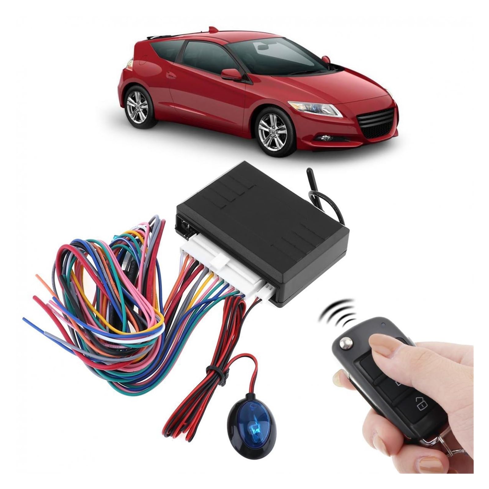 Sistema Alarma Antirrobo Coche Sistema De Alarma For Coche, Entrada Sin Llave For Vehículo 12V con Mando A Distancia Y Cerradura Puerta Automática
