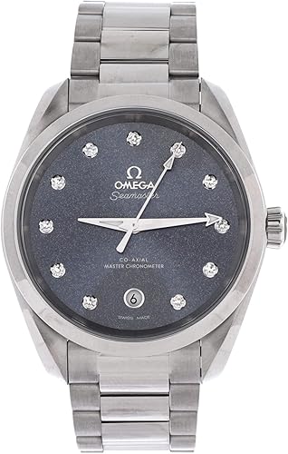Pre-Loved Seamaster Aqua Terra 150M Co-Axial Master Chronometer Automatic Watch Stainless Steel with Diamond Markers and Shimmer Dial 38