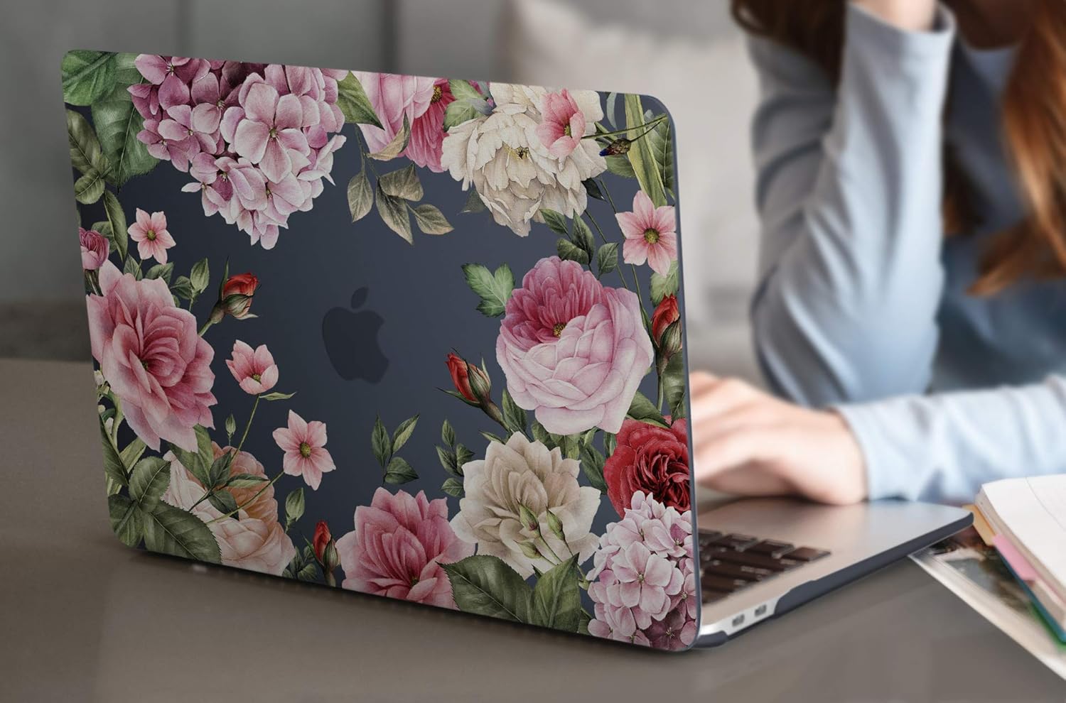 Batianda Case for Previous MacBook Pro 16 2019 Model A2141, Hard Shell Case with Keyboard Cover for MacBook Pro 16 inch Retina with Touch Bar & Touch ID (Cloful Flower-Black)