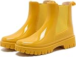 Bottes de pluie pour les femmes, Bottes en caoutchouc durable Bottes imperméables antidérapantes PVC Des bottes de pluie pour le travail