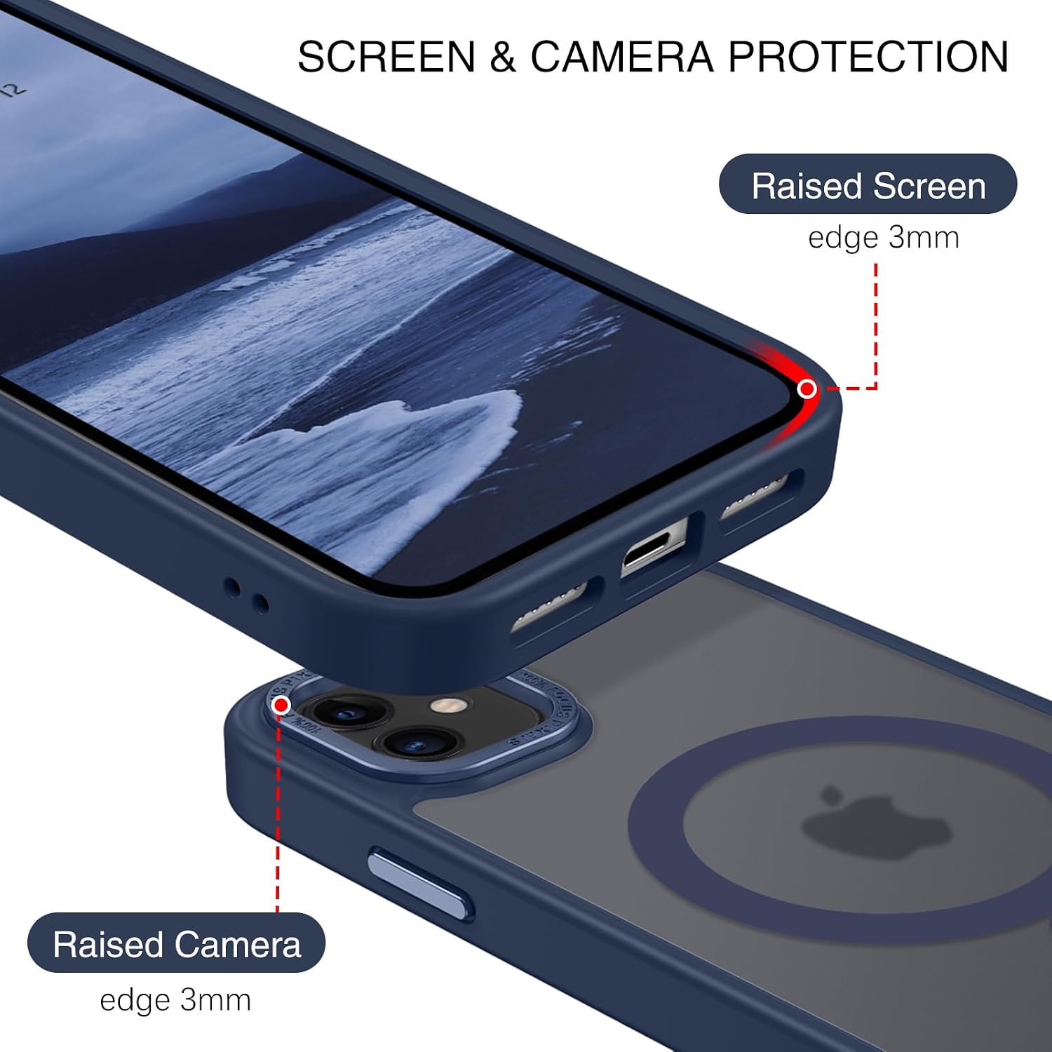 BENTOBEN for iPhone 11 Phone Case, Phone case iPhone 11 Magnetic Case [Compatible with Mag Safe] Translucent Matte Slim Shockproof Anti-Fingerprint Protective Cover for iPhone 11 6.1’’Deep Blue image 3