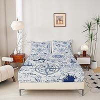 Vista 39 de jejeloiu Sea Turtle Sheet Set Ocean Creature Themed Sheets with Deep Pocket Fitted Sheet Sea Underwater World Bed Sheets Set Bed Reptile Tortoise