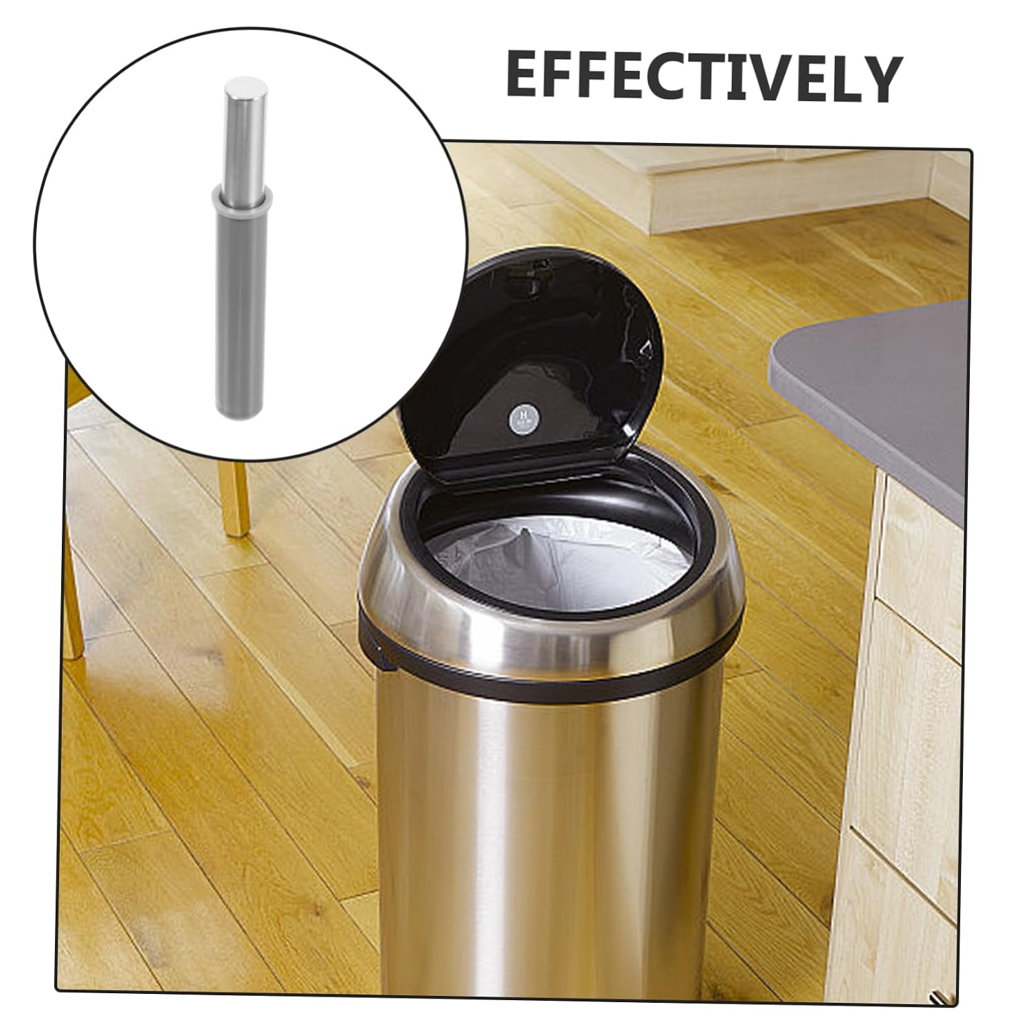 Cabilock Garbage Can Silent Damper Slow Closing System Accessory Trash Can Closing Damper Replacement Fittings Sturdy Metal