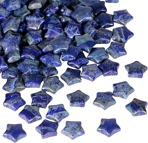 Miniatura 6 de Rockcloud Paquete de 10 piedras de bolsillo de cristal en forma de estrellas, piedras pulidas para la preocupación para la curación de reiki, yoga,