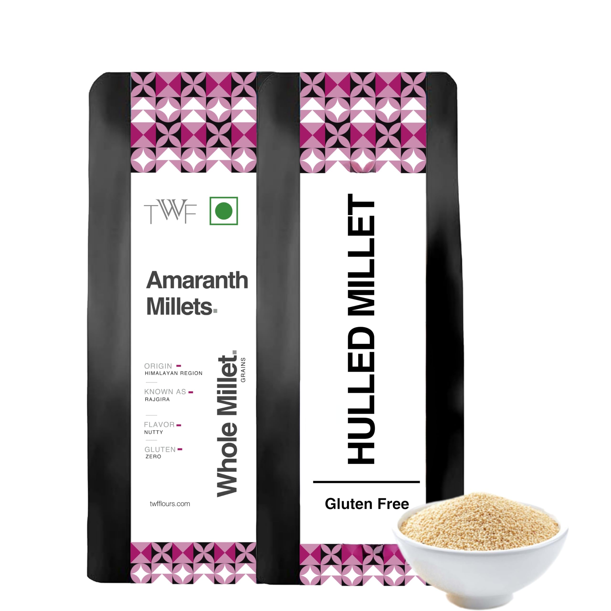 TWF Unpolished Amaranth Whole Millet | 500g | Rajgira Millet | Hulled | Naturally Gluten-Free | Nutrient-Rich Supergrain | Ramdana Seeds for Fasting
