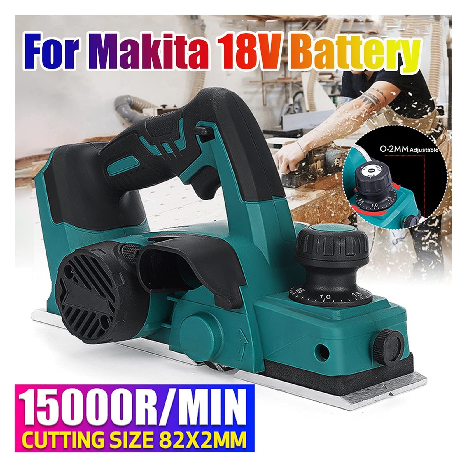 15000rpm recargable inalámbrico recargable cepillador eléctrico batería de madera cortando madera con llave Maquinaria y equipamiento