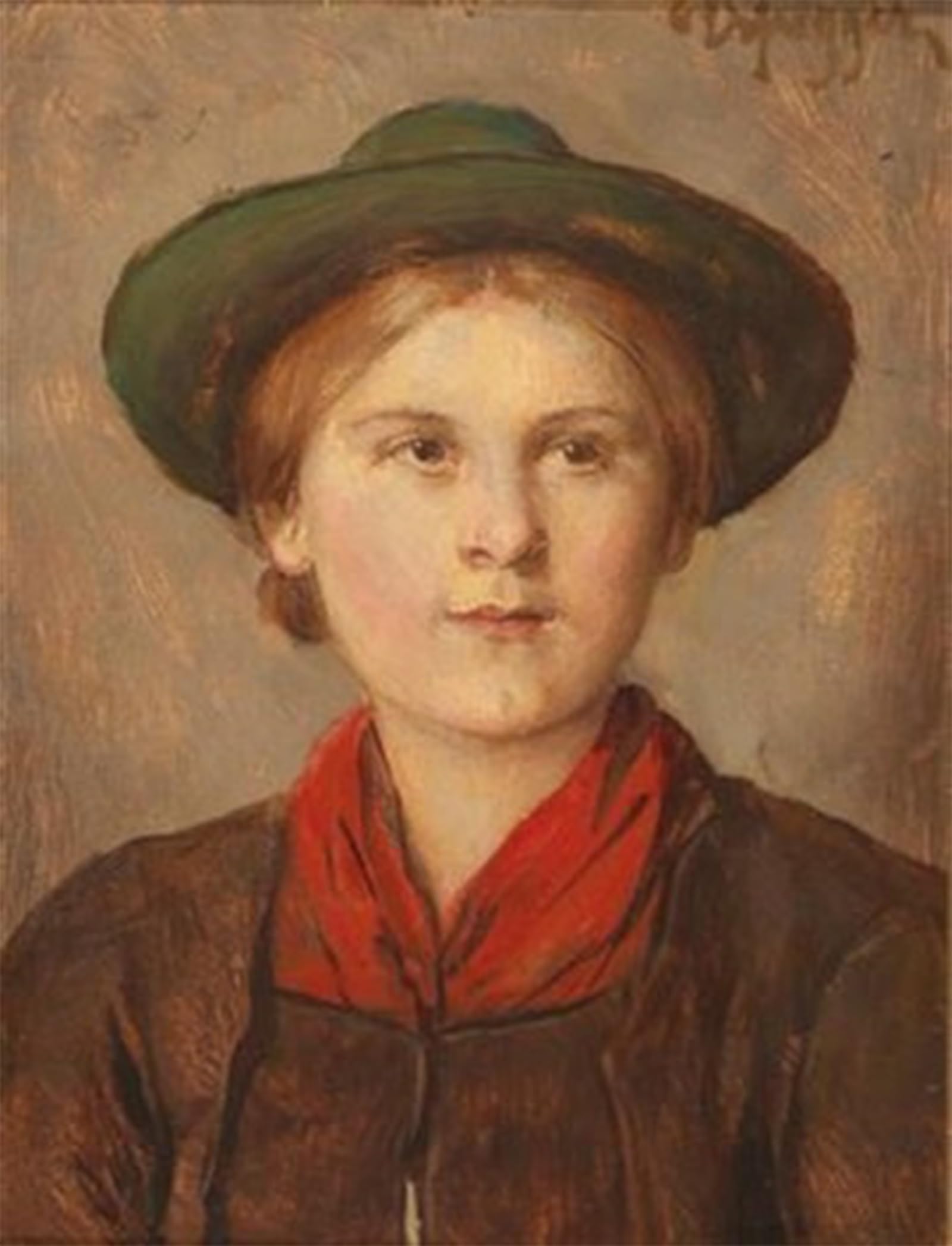 Posteriik No Frame Vintage Classic Picture Landscape Artwork Young Girlvon Defregger Portrait Canvas Painting For Office Home Decor 60X90cm