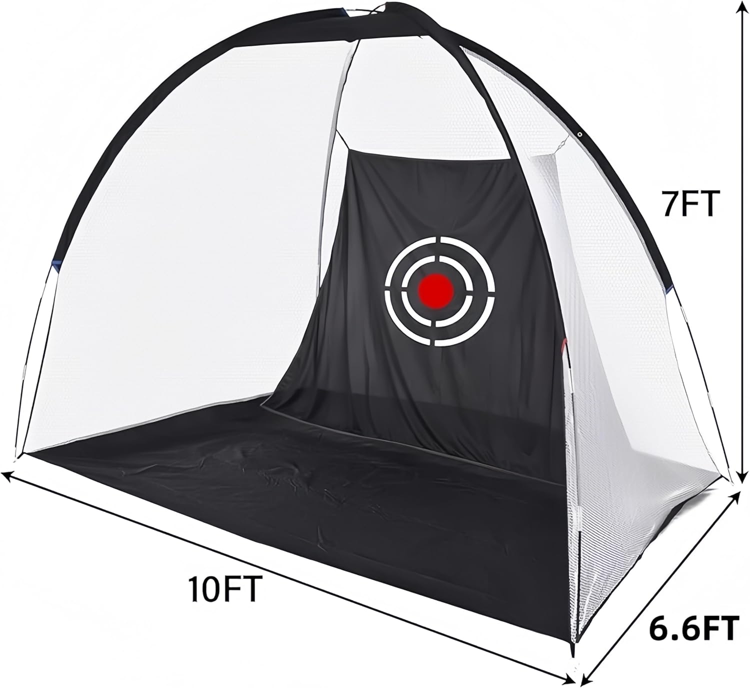 PGL Golf Practice Net - 10x7ft High Impact Knotless Netting with Target Goal and Portable Carry Bag - Driving Hitting Training Aid for Backyard Indoor Outdoor