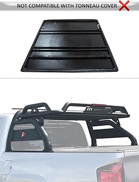 Black Horse Atlas Roll Bar Black Compatible with 2015-2023 Toyota Tacoma-ATRB-TOTAB