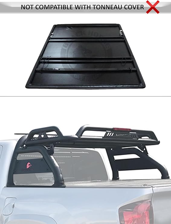 Black Horse Atlas Roll Bar Black Compatible with 2015-2023 Toyota Tacoma-ATRB-TOTAB