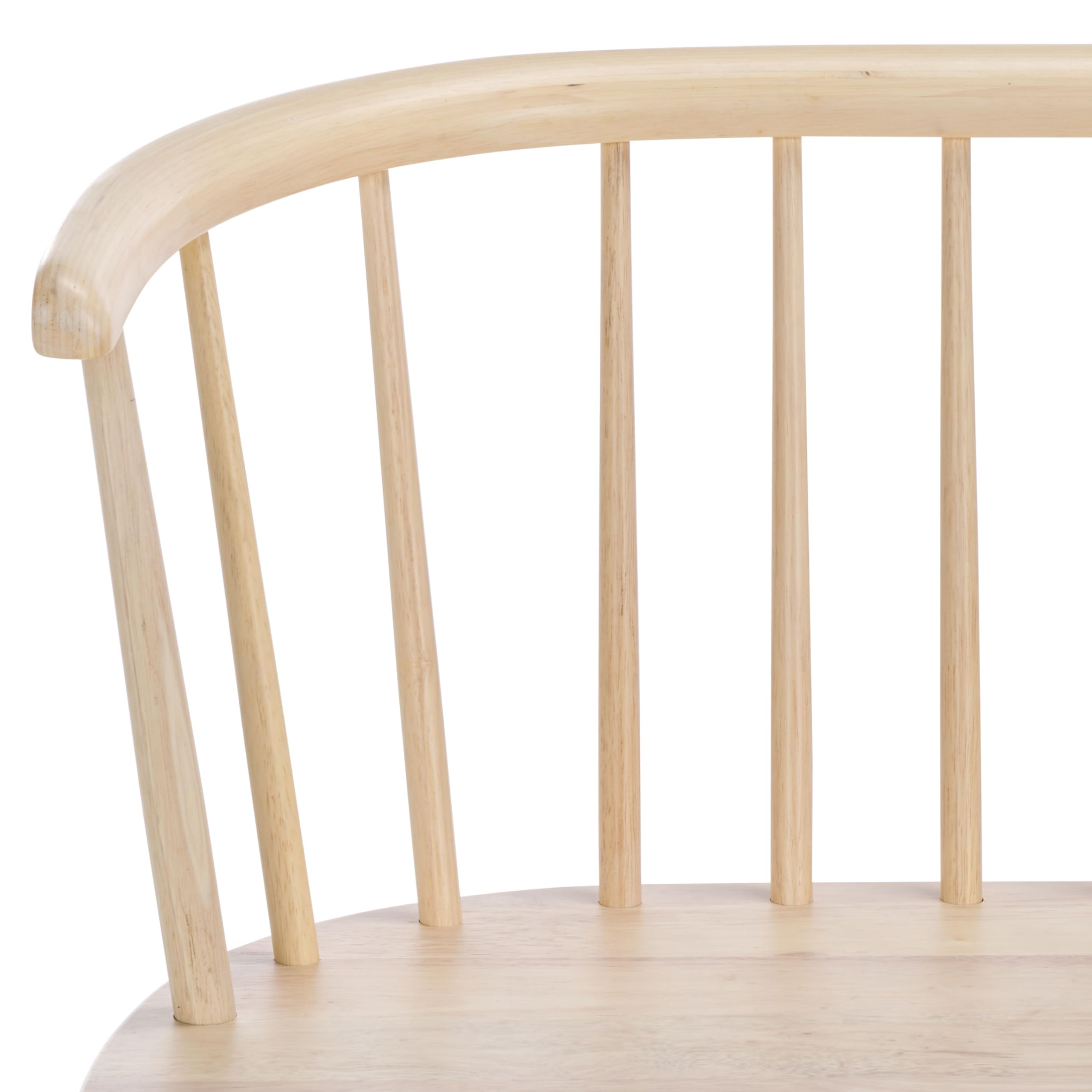 SAFAVIEH Furniture - Blanchard Spindle Bench - White Washed - Solid Wood - Classic Windsor Design - Ideal for Entryway, Bedroom, Dining Room, 17.8" Seat Height (BCH8500J)