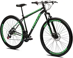 Bicicleta Aro 29 Aço Mountain Bike Tridal com Freio a Disco e Suspensão Dianteira New Suspension