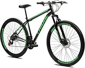 Bicicleta Aro 29 Aço Mountain Bike Tridal com Freio a Disco e Suspensão Dianteira New Suspension
