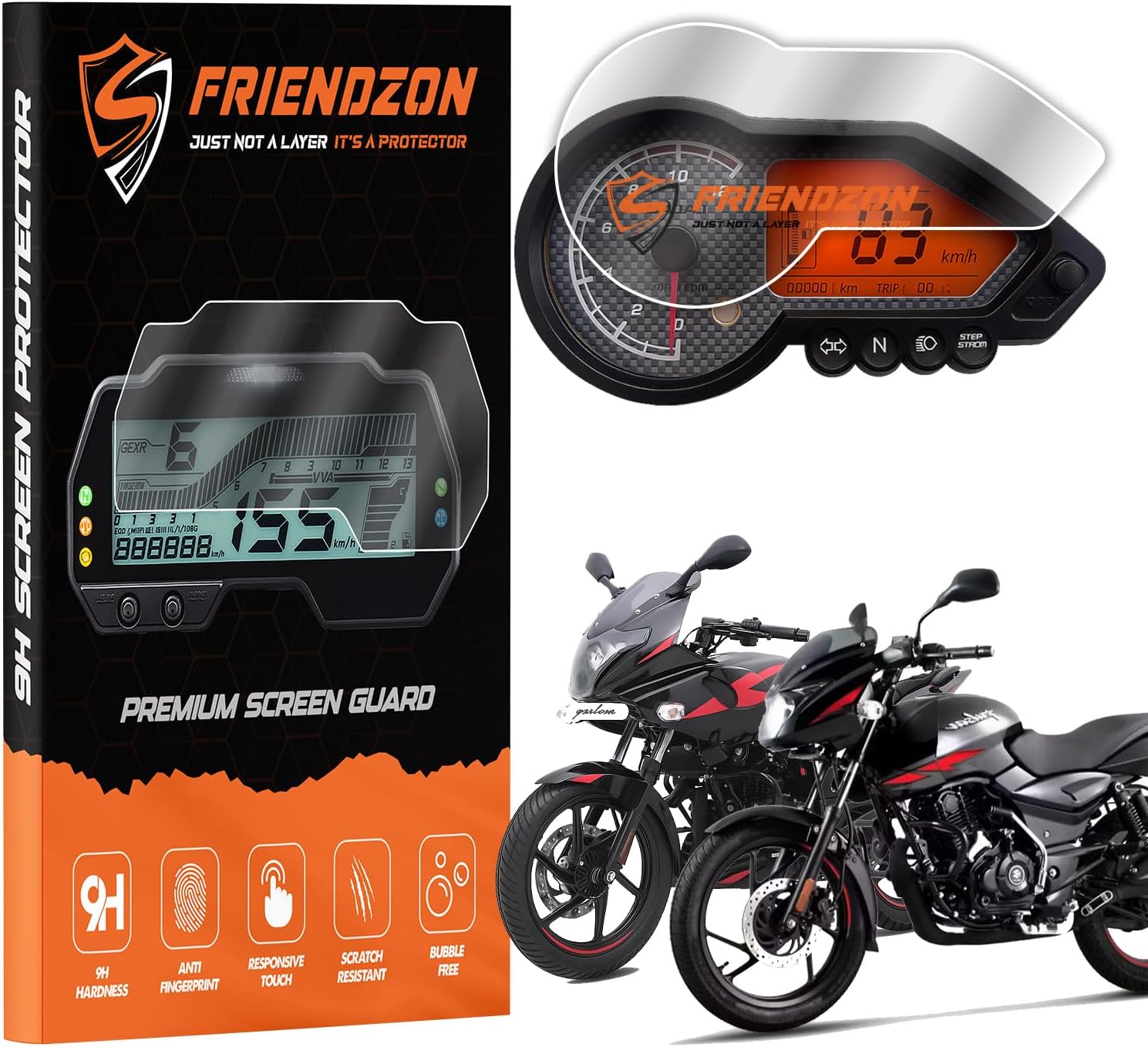 Unbreakable Speedometer Scratch Guard Screen Protector Compatible with Bajaj Pulsar 125, 150, 180F, 220F