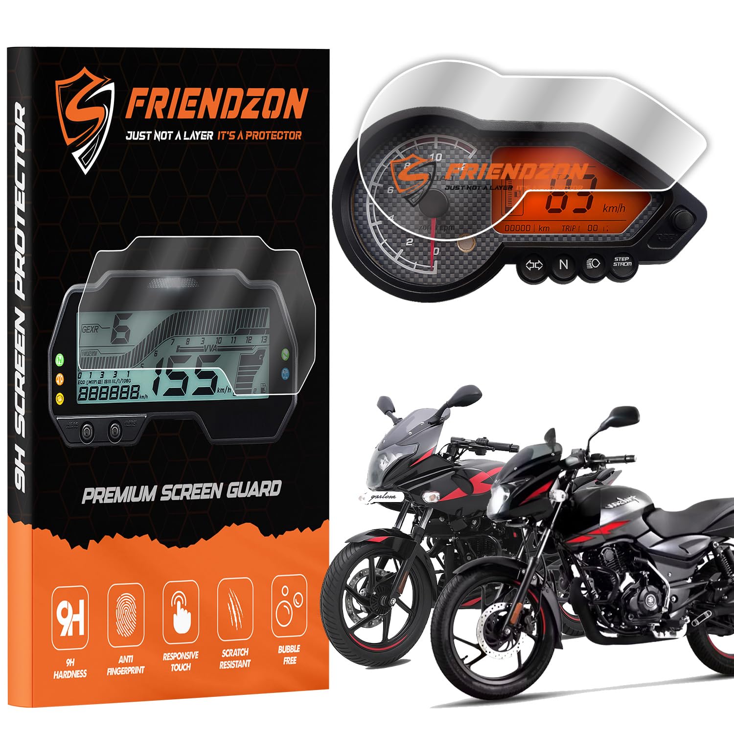 friendzon Unbreakable Speedometer Scratch Guard Screen Protector Compatible with Bajaj Pulsar 125, 150, 180F, 220F-picture-15