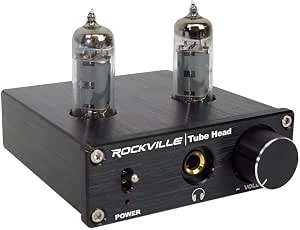 Rockville TubeHead Tube Headphone Amplifier, 6K4, 16-600 Ohms, 180mW