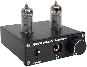 Rockville TubeHead Tube Headphone Amplifier, 6K4, 16-600 Ohms, 180mW