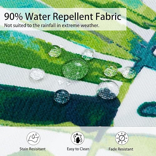 Miniatura 4 de Magpie Fabrics Cojín copetudo para silla de patio, 2 unidades, impermeable, resistente a la decoloración, para interiores y exteriores, para asiento