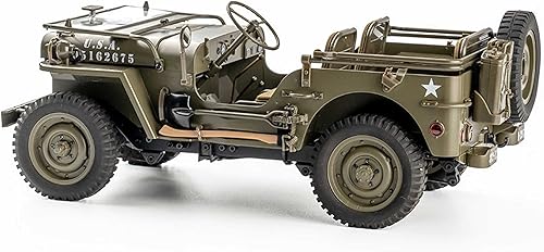 Miniatura 8 de FMS Rochobby RC Car 112 1941 MB Scaler Willys Jeep Control remoto Crawler Camión militar 4x4 vehículo todoterreno con transmisor de batería y