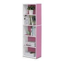 Furinno Luder libreria a ripiani aperti a colori reversibili a 5 livelli