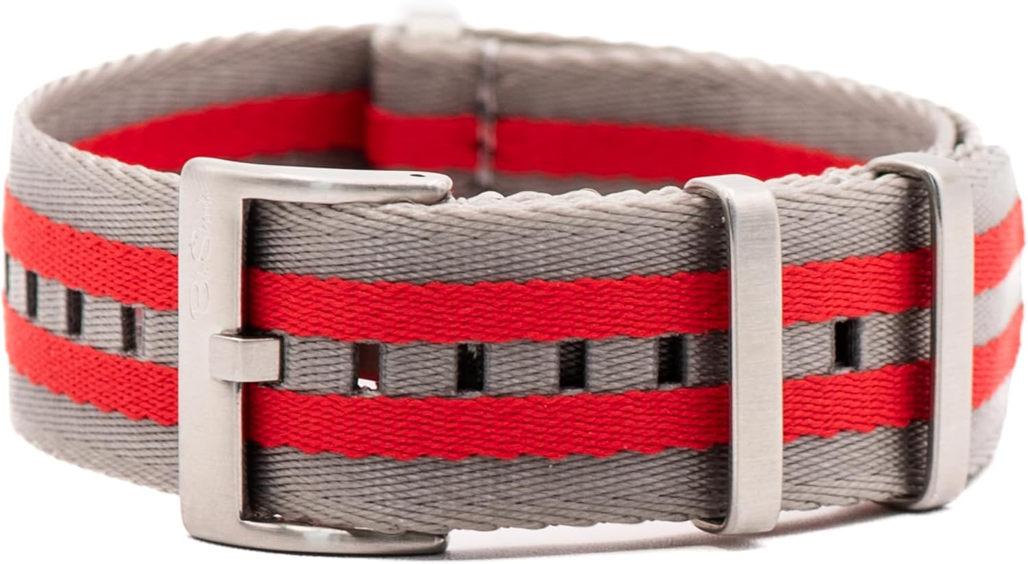 BluShark - AlphaPremier Nylon Watch Band for Men and Women, Ultra-Smooth and Slim Seatbelt-Weave Nylon Strap, Double-Pass Military Style, Stainless Steel Hardware & Sliding Keeper, Water-Resistant