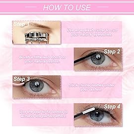 Individual Lashes Extension Semi Permanent Lashes C Curl Lash Clusters 10D 20D 30D 40D Individual Lashes Extension Eyelash Supplies (40D-0.07C, 15-20mm)