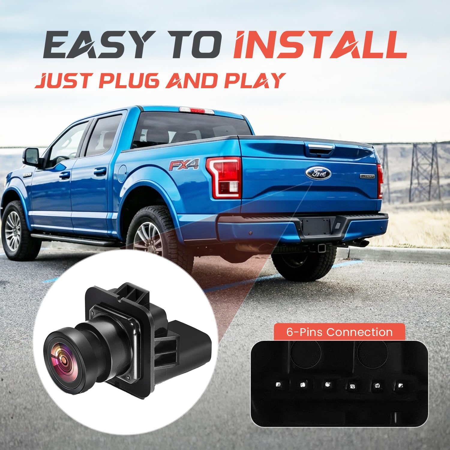 Ford F150 Backup Camera OEM Kit, Rear View Camera for F-150 2010 2011 2012 2013 2014, Reverse Camera with Night Vision Compatible with Ford F150 Accessories Replacement OE BL3Z-19G490-B BL3Z19G490