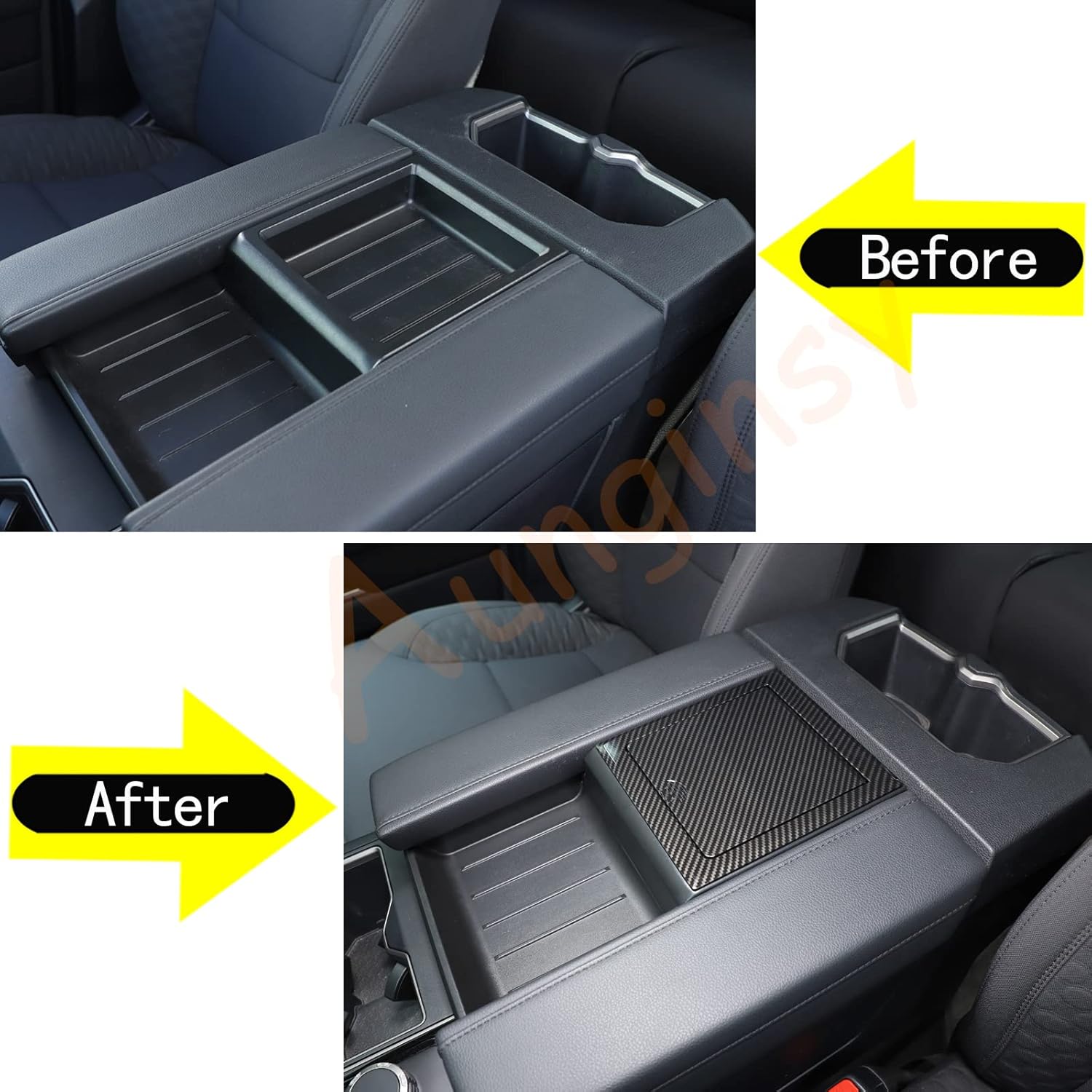 Car Armrest Hidden Storage Box Compatible with Toyota Tundra 2022-2025 2026, Auto Center Console Handrail Privacy Storage Organizer Tray Armrest Storage Box Container Insert Pallet Manager Accessories