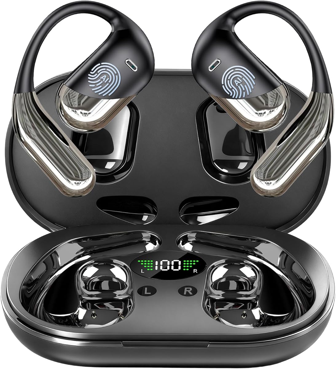 AI Translation Earbuds Real Time 144 Language Translator Headphones, Audifonos Traductores Inglés Español, 3-in-1 Translating Device, Translate Ear Buds for Travel Business Learning with Charging Case