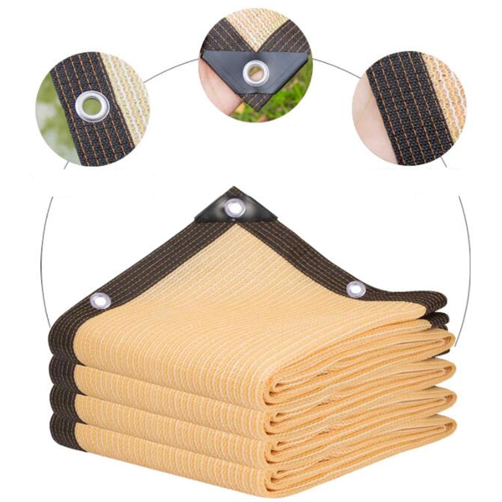 Red de invernadero resistente a los rayos UV, 90 % de tela de sombra para exteriores, jardín, patio, camping, malla resistente de protección solar (5 x 10 m)
