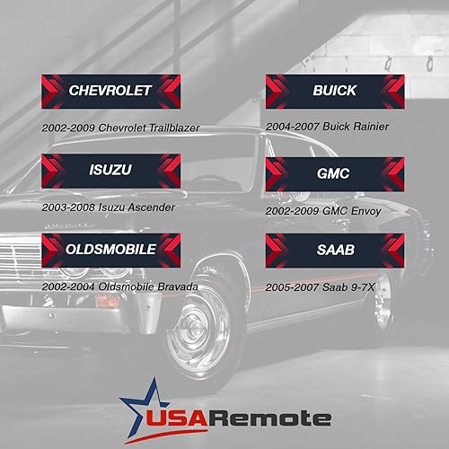Miniatura 4 de Control remoto de entrada sin llave para automóvil compatible con Buick Rainier  Chevy Trailblazer  GMC Envoy  Isuzu Ascender  Oldsmobile Bravada