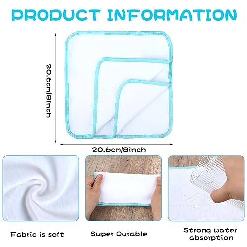 Miniatura 2 de VAIPI Paquete de 100 toallitas de franela para bebé con dispensador, toallitas reutilizables para bebé, lavables, naturales, suaves y agradables a