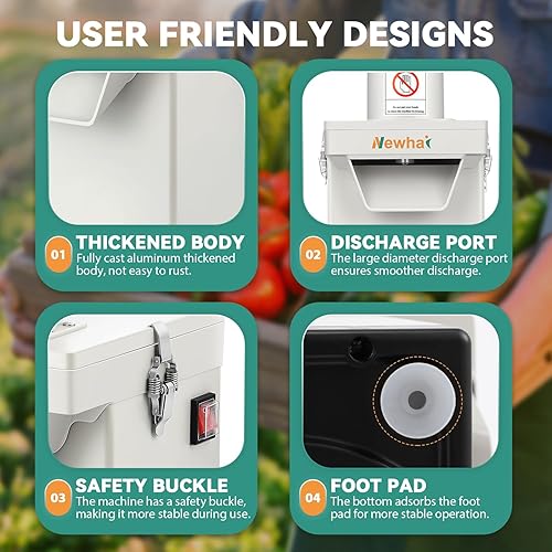 Miniatura 5 de Newhai 3 en 1 Dicer de verduras comercial Trituradora eléctrica de verduras Trituradora automática de papas, cebollas, zanahoria, cortadora de