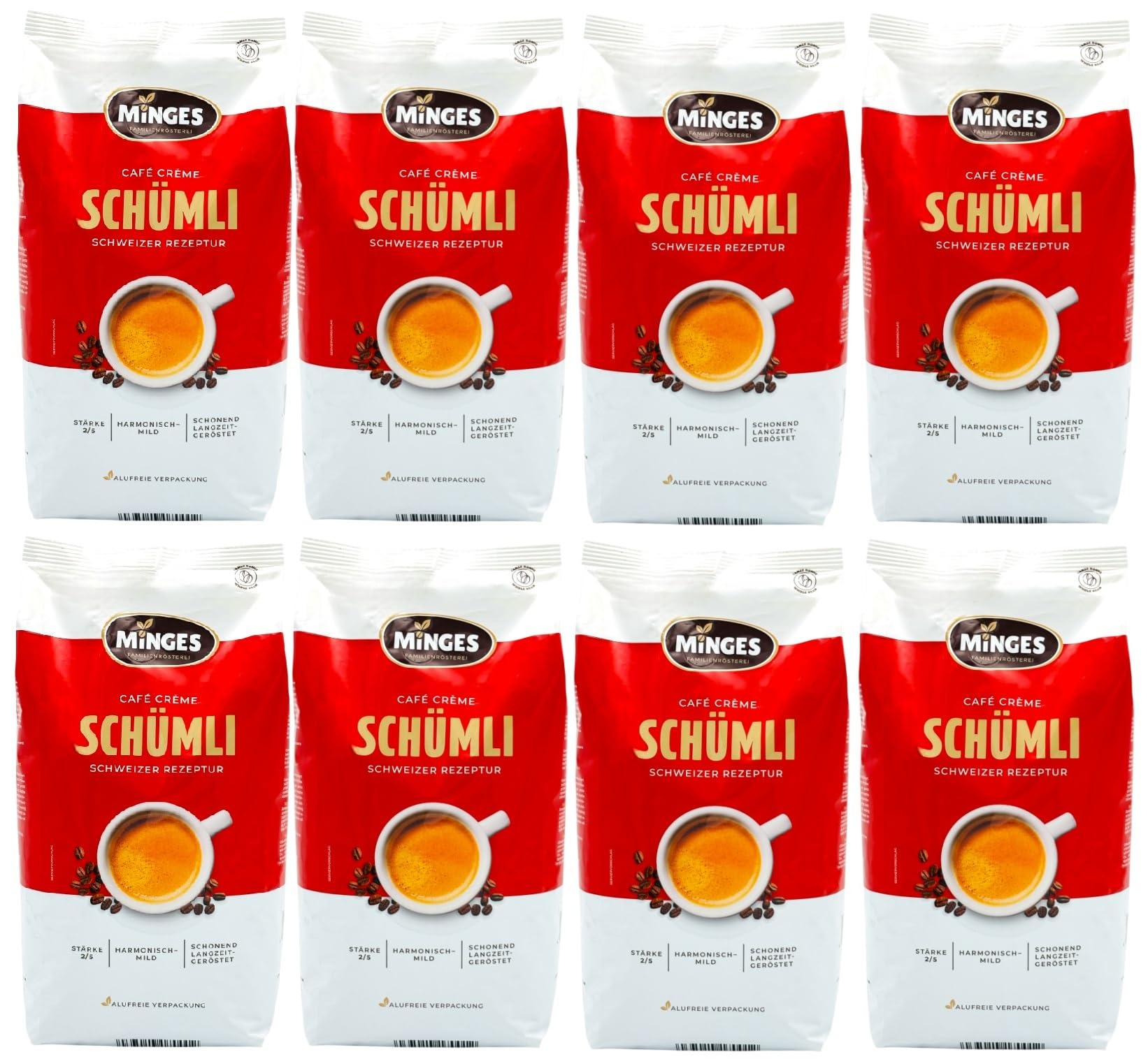 Minges Schweizer Schümli II Kaffee Bohnen 8kg (8x1kg)