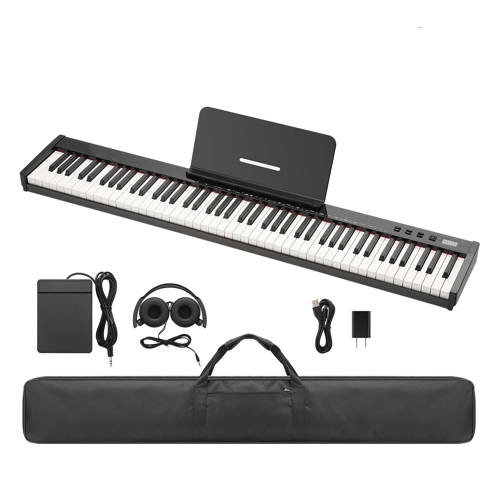 Amazon | 電子ピアノ 88鍵盤 フルサイズ 重錘鍵盤 キーボードピアノ