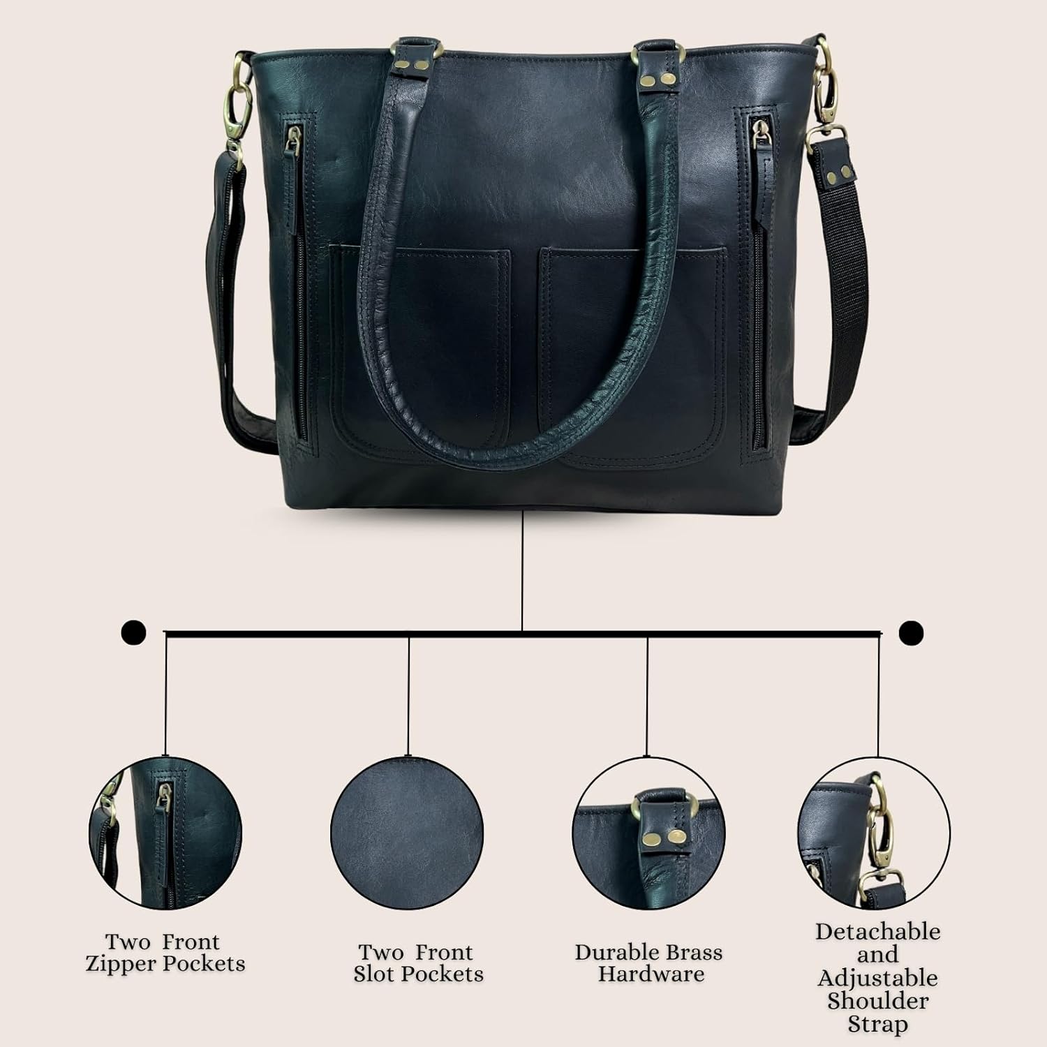 Madosh Womens Bag Casual Purse Shoulder Tote Genuine Leather Shopping Handbag Cross body Evening Satchel