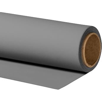 Walimex per Background Card 2.60 x 10 m Gray Heavy Duty Cardboard Photo Canvas Backdrop for Photo Studio Reflex Free Durable Ideal for Product Photography