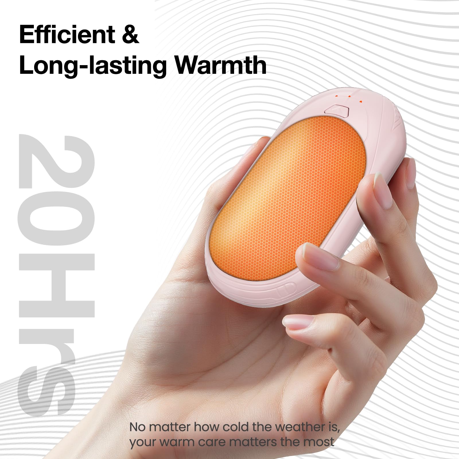 Calentadores de manos recargables AI, paquete de 2, chips inteligentes AI de 6000 mAh, calor seguro de 20 horas, calentador de bolsillo portátil, regalos para Navidad, al aire libre, golf, caza