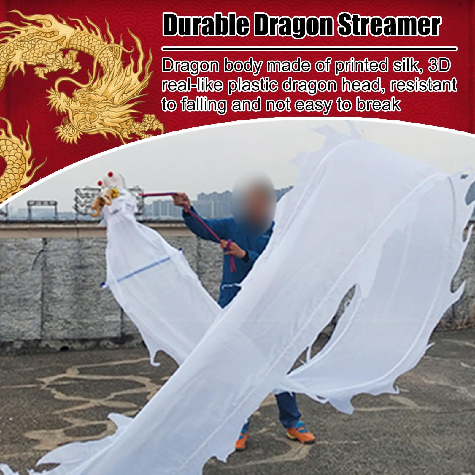 Amazon.com: YONGYILI Dragon Poi White Dragon Poi Illuminated