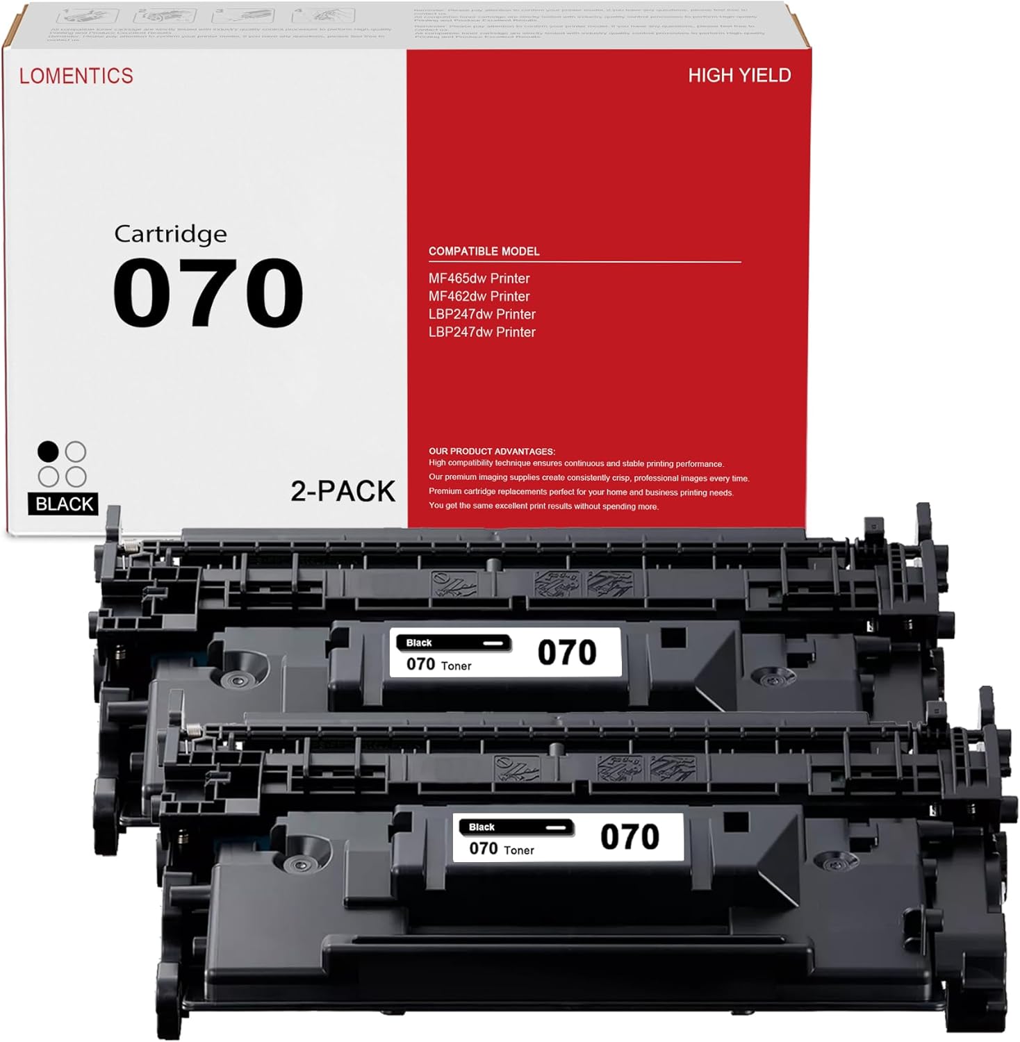 Amazon.com: 070 Toner Cartridge 2 Black 070 Toner - Compatible
