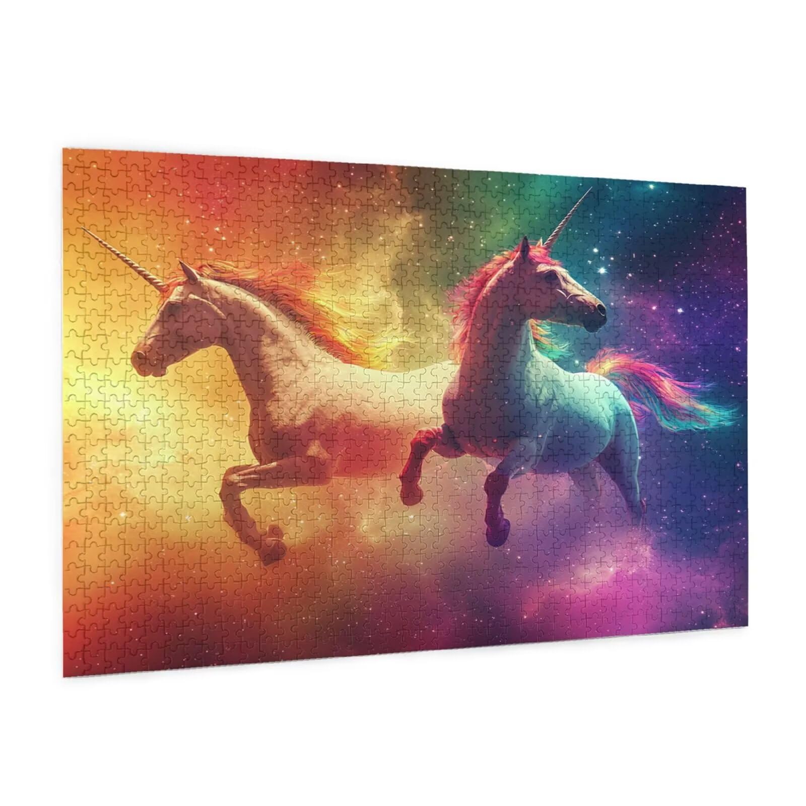 Dream Puzzle 5000 Pieces Jednorożec Puzzle Dorośli Początkujący z pudełkiem prezentowym, DIY Interaktywne puzzle Rodzinna wymagająca gra, Relief Relief Home Wall Decor Art Prezent dla mężczyzn 100 x