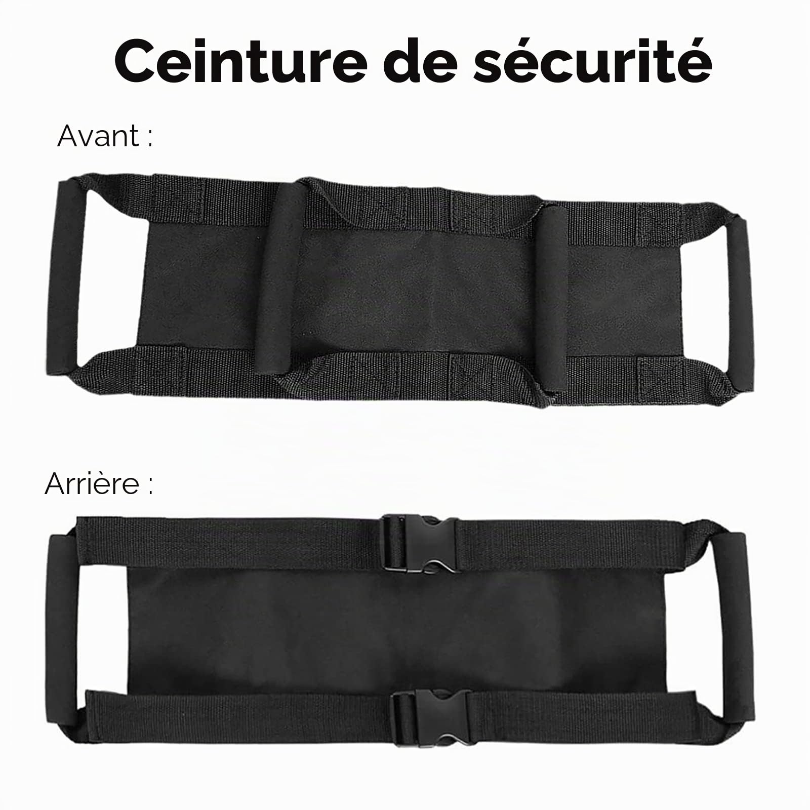 Ceinture de sécurité Moto réglable pour Passager arrière | Avec bandes et poignée de sécurité, confortable et sécurisante pour trajet